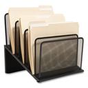 Tru Red Matte Black Open Design 7 Sections Letter-Size Wire Mesh Incline Sorter, 11.41 x 11.41 x 11.02 inch