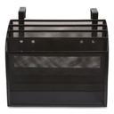 Tru Red Matte Black Enclosed Design 4 Sections Letter-Size Wire Mesh Incline Sorter, 12.99 x 6.49 x 10.15 inch
