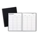 Tru Red Two-Page Spread Weekly Teacher Planner with Black Cover, 11 x 8.5 inch