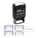 Trodat Blue/Red Economy 5-In-1 Date Stamp, 1 x 1 5/8 inch