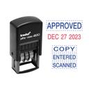 Trodat Blue/Red Economy 5-in-1 Micro Date Stamp, 0.75 x 1 inch