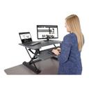 Victor Gray and Black High Rise Height Adjustable Standing Desk with Keyboard Tray, 36 x 31.25 x 20 inch