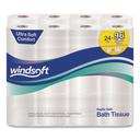 Windsoft Septic Safe White 2 Ply Premium Bath Tissue, 4 x 3.9 inch - 284 sheets per roll -- 24 rolls per case