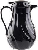 Tablecraft Polypropylene Black Insulated Swirl Coffee Carafe, 40 Ounce Capacity