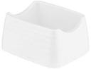 Tablecraft Pulito Collection White Melamine Textured Finish Sugar Packet Holder, 4 x 3.25 x 2 inch -- 12 per case