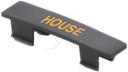 Tablecraft Black with Orange Print House Tag for NSF Saferfood Solutions Option Dispenser, 0.5625 x 0.4375 x 2.5 inch