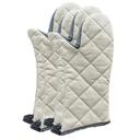 15 inch Beige with Black Trim Flame and High Heat Resistant Oven Mitt
