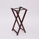 American Metalcraft Mahogany Finish Wood Tray Stand, 31 inch