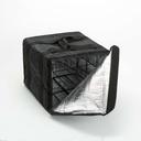 American Metalcraft Black Deluxe Pizza Delivery Bag with Rack, 19-1/2 inch Length x 19-1/2 inch Width x 14-1/2 inch Height