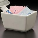 American Metalcraft Porcelain Ceramic Sugar Packet Holder, 3 1/2 x 2 1/2 x 2 inch