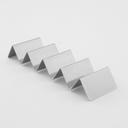 American Metalcraft Stainless Steel Four or Five Compartment Mini Taco Holder, 6 5/8 x 2 x 1 inch