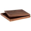Walnut Wood Brown GN 2/3 Cutting Board with Removable Crumb Tray