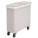 White Cambro Flat Top Sliding Lid Ingredient Bin, 27 Gallon.