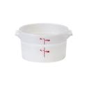 White Round Plastic Container, White, 2 Quart -- 12 per case