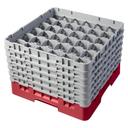 Cambro Camrack Polypropylene Rose Red Full Size 36 Compartment Glass Rack, 11 3/4 inch -- 2 per case.