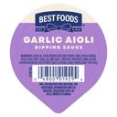 Real Garlic Aioli Single Serve Dip Cup