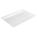 Flairware 9 x 13 inch Polystyrene Rectangular Serving Tray - Bulk