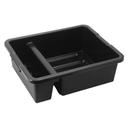 Winco Black Divided Bus Box, 21 x 16 3/4 x 6 1/2 inch -- 6 per case.