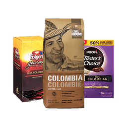 Contains 63 Colombian Coffee products