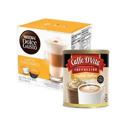 Contains 144 Lattes and Cappuccino products
