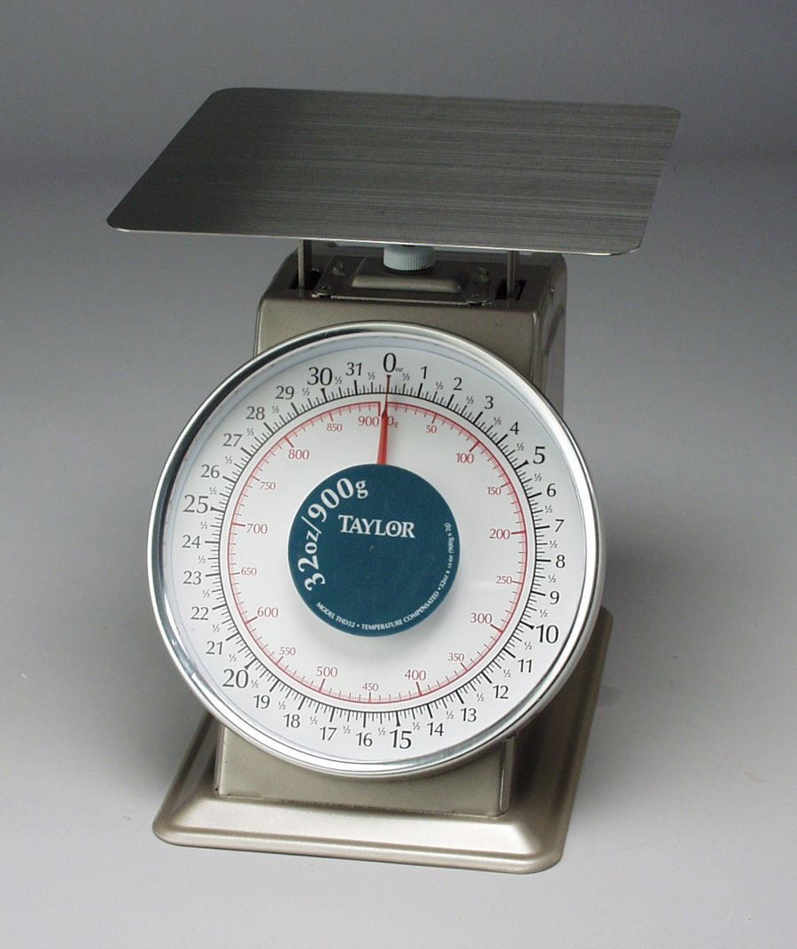 Taylor Heavy Duty Mechanical Analog Scale, 32 X 1/8 Ounce