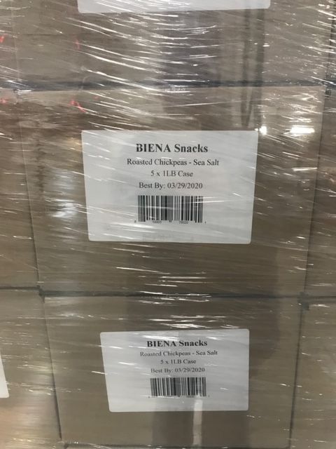 Biena Sea Salt Roasted Chickpea Snacks, Bulk, 5 Pound