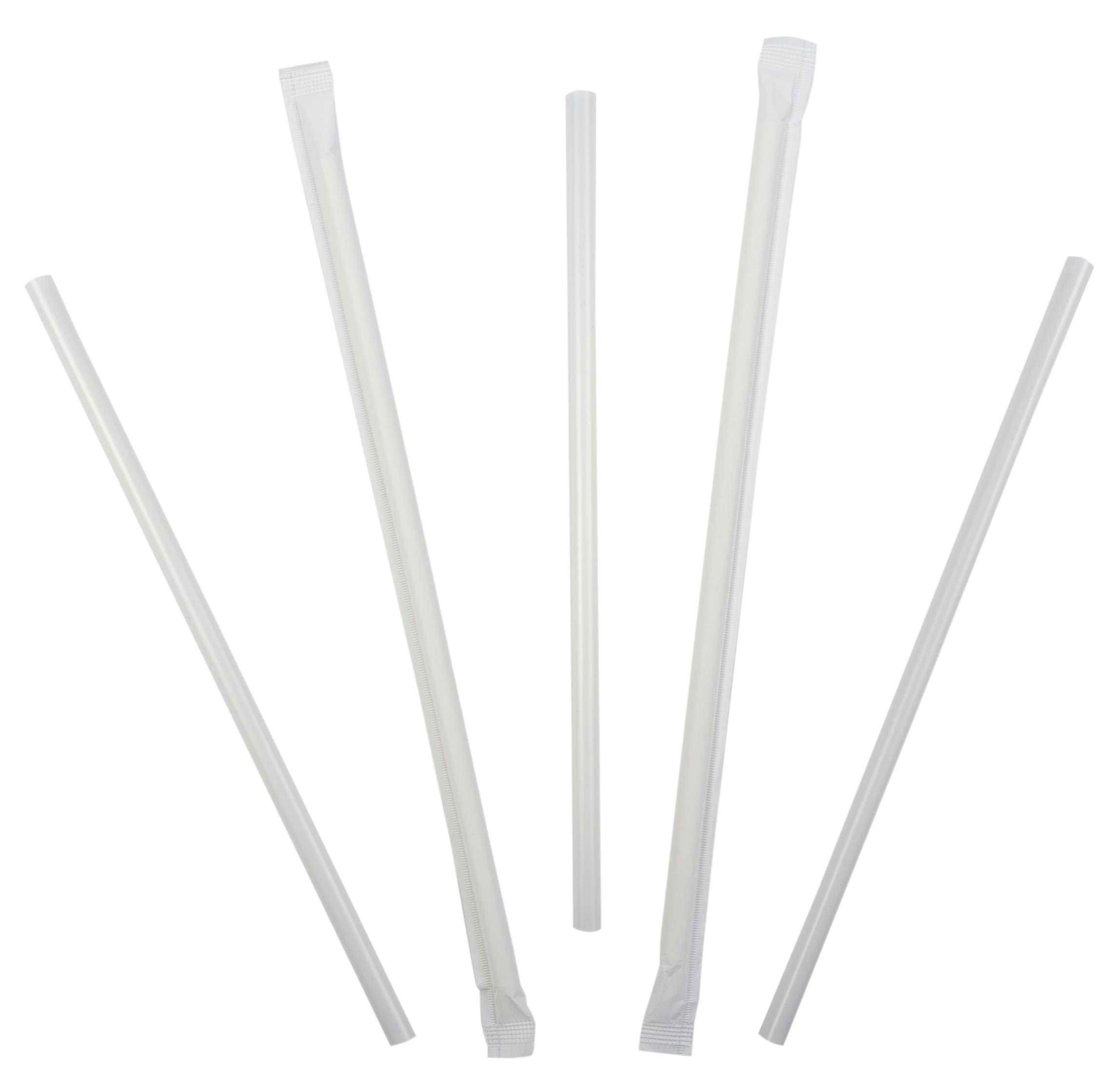 Primeware Clear Pla Jumbo Paper Wrapped Straw, 7.75 Inch -- 6000 Per Case