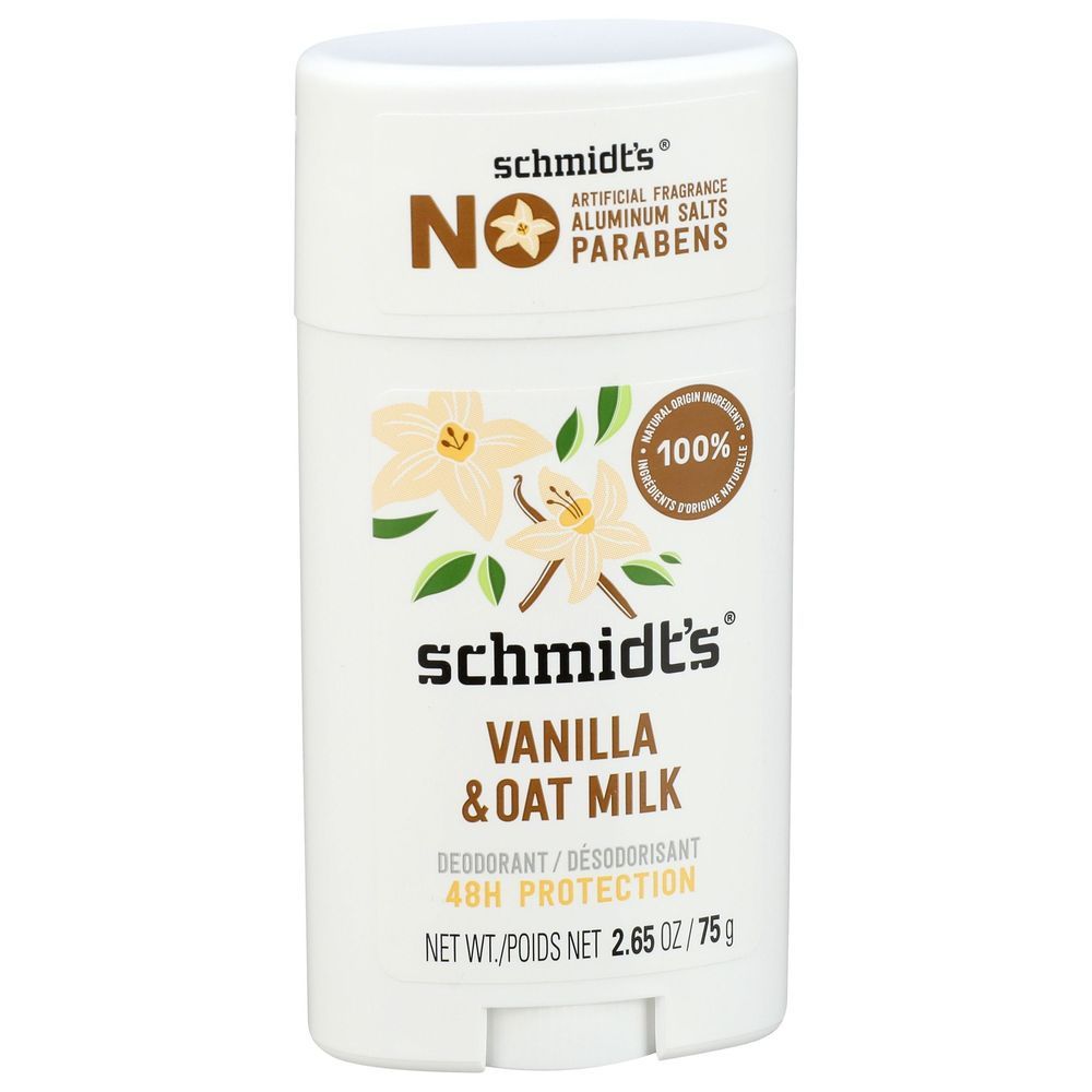 Schmidt's Natural Vanilla And Oat Milk Deodorant Stick, 2.65 Ounce