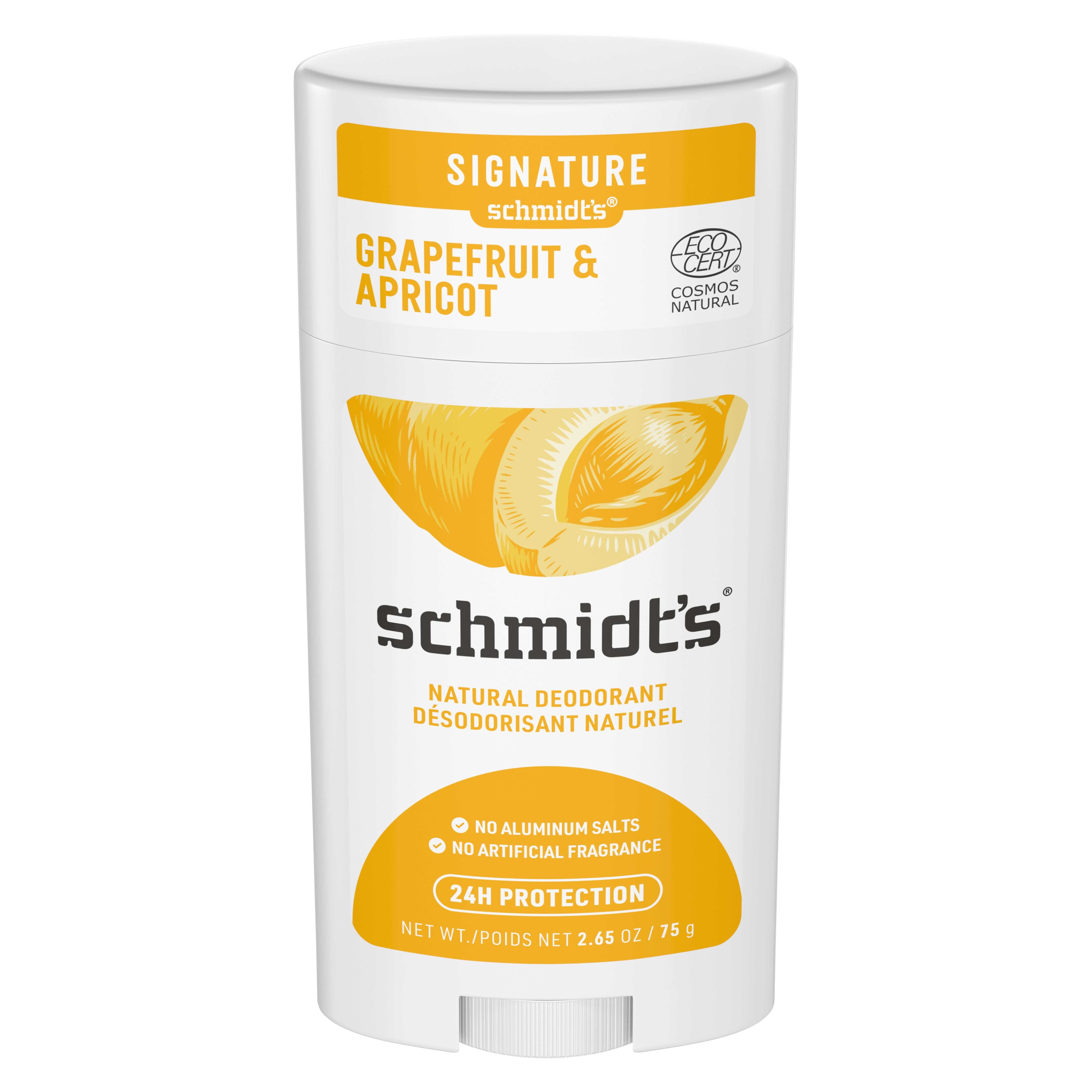 Schmidt's Grapefruit Plus Apricot Deodorant Stick, 2.65 Ounce -- 12 Per Case