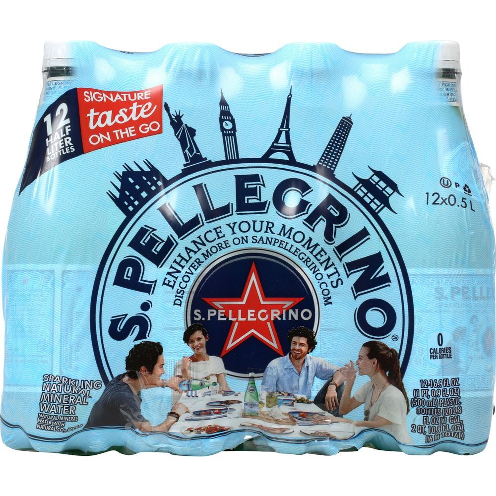 Sanpellegrino Sparkling Natural Mineral Water, 202.8 Fluid Ounce