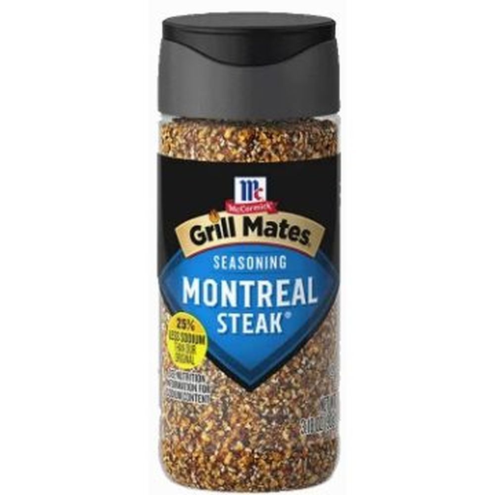 Grill Mates Less Sodium Montreal Steak Seasoning Blend, 3.18 Ounce -- 6 Per Case