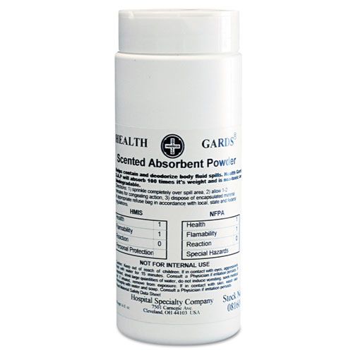 Health Gards Scented Absorbent Powder, 16 Ounce Shaker -- 12 Per Case