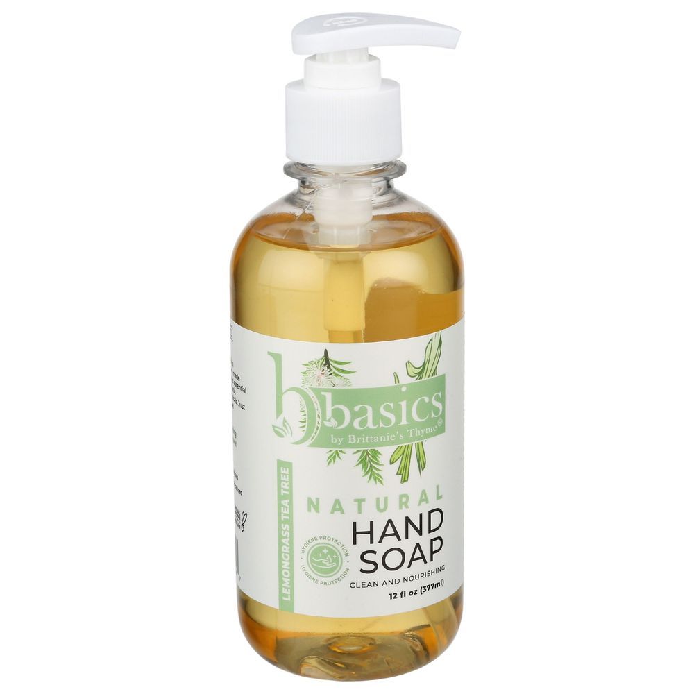Brittanie's Thyme Basics Lemongrass Tea Tree Hand Soap, 12 Fluid Ounce