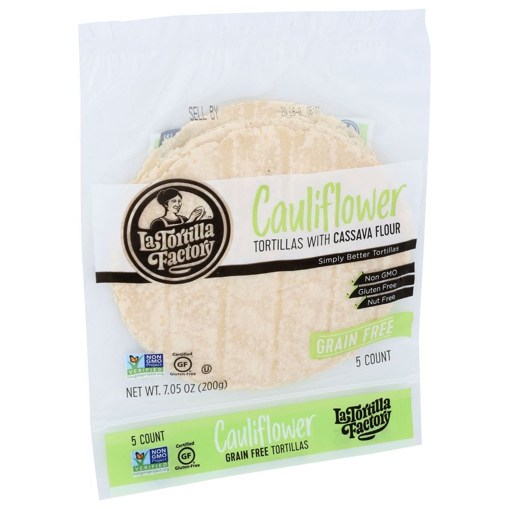 La Tortilla Factory Cauliflower Tortilla With Cassava Flour, 7.05 Ounce -- 12 Per Case