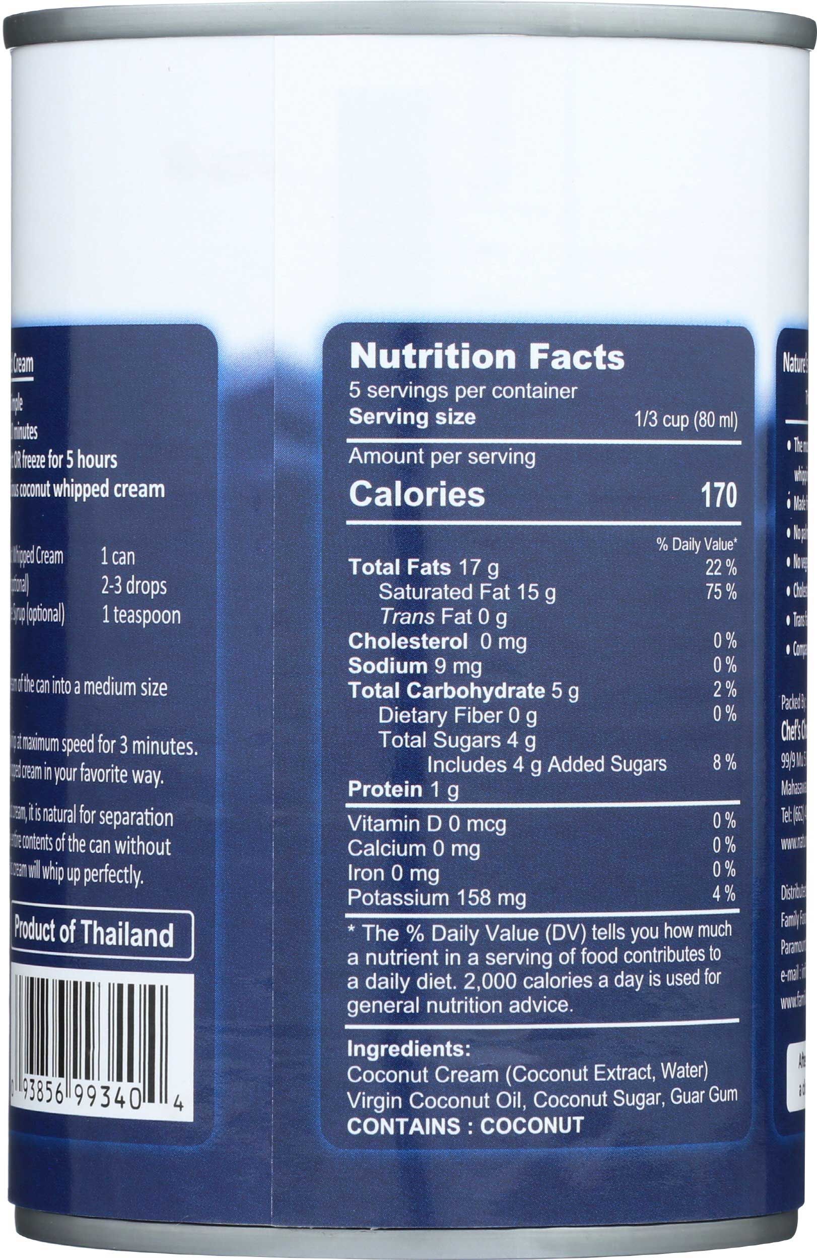 Nature's Charm Coconut Whipping Cream, 15 Ounce -- 6 Per Case