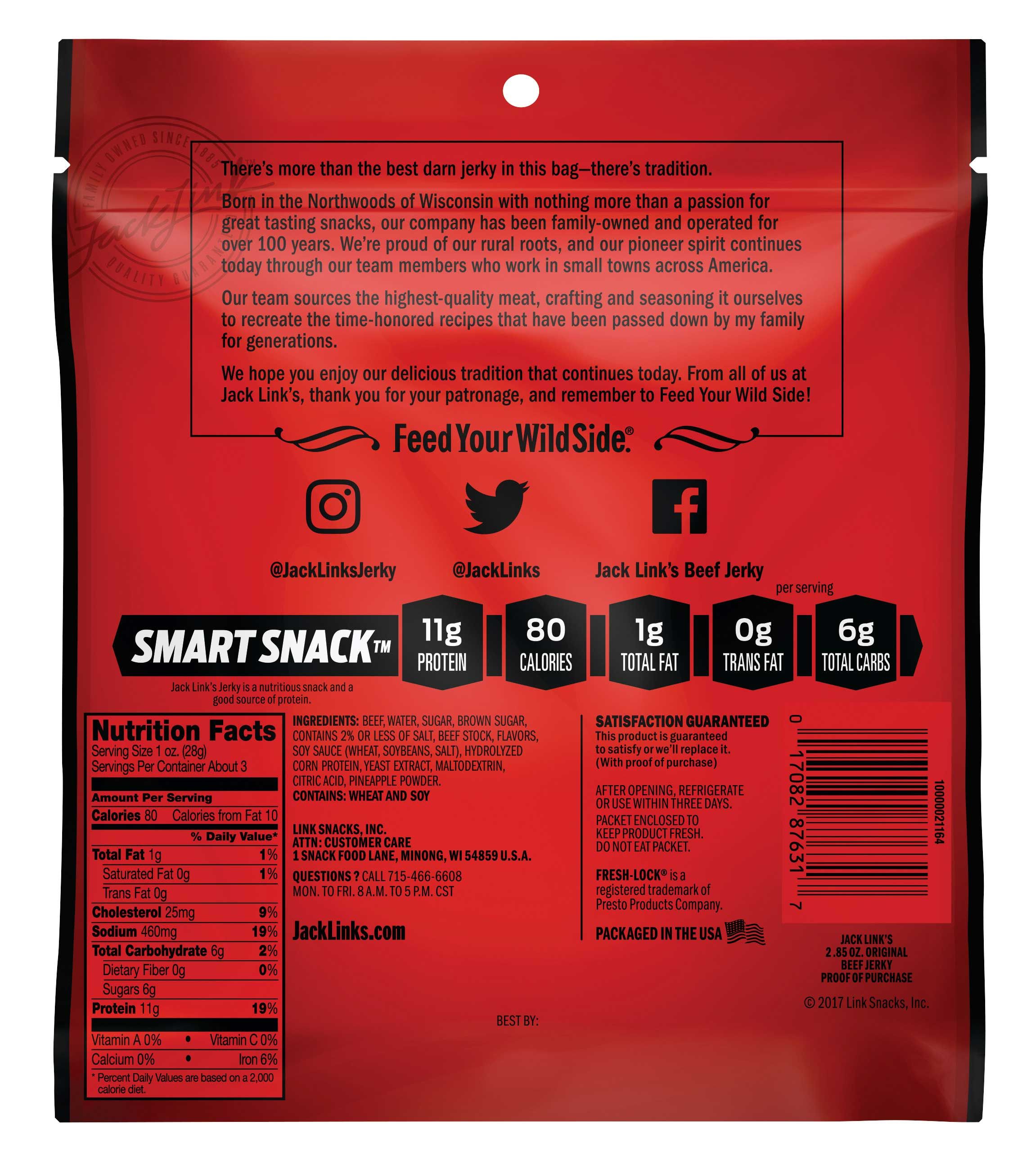 Jack Link's Original Beef Jerky, 2.85 Ounce -- 8 Per Case