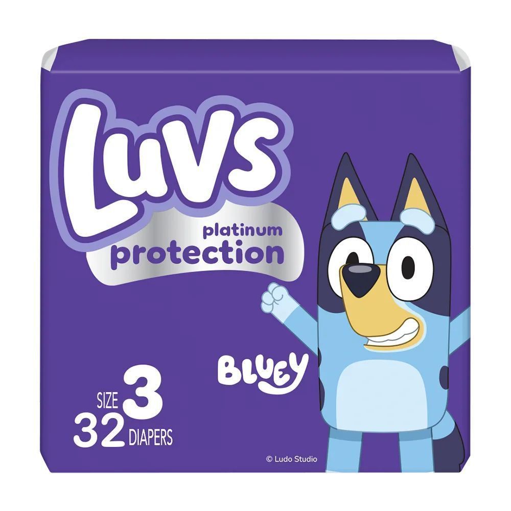 Luvs Platinum Size 3 Diaper Jumbo Pack, 32 Count -- 4 Per Case