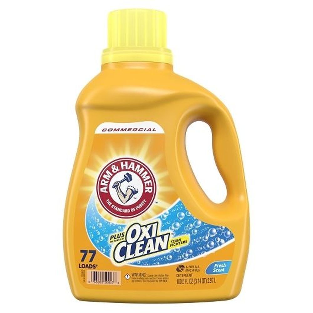 Arm & Hammer Plus Oxiclean Fresh Scent Liquid Laundry Detergent, 100.5 Ounce -- 4 Per Case