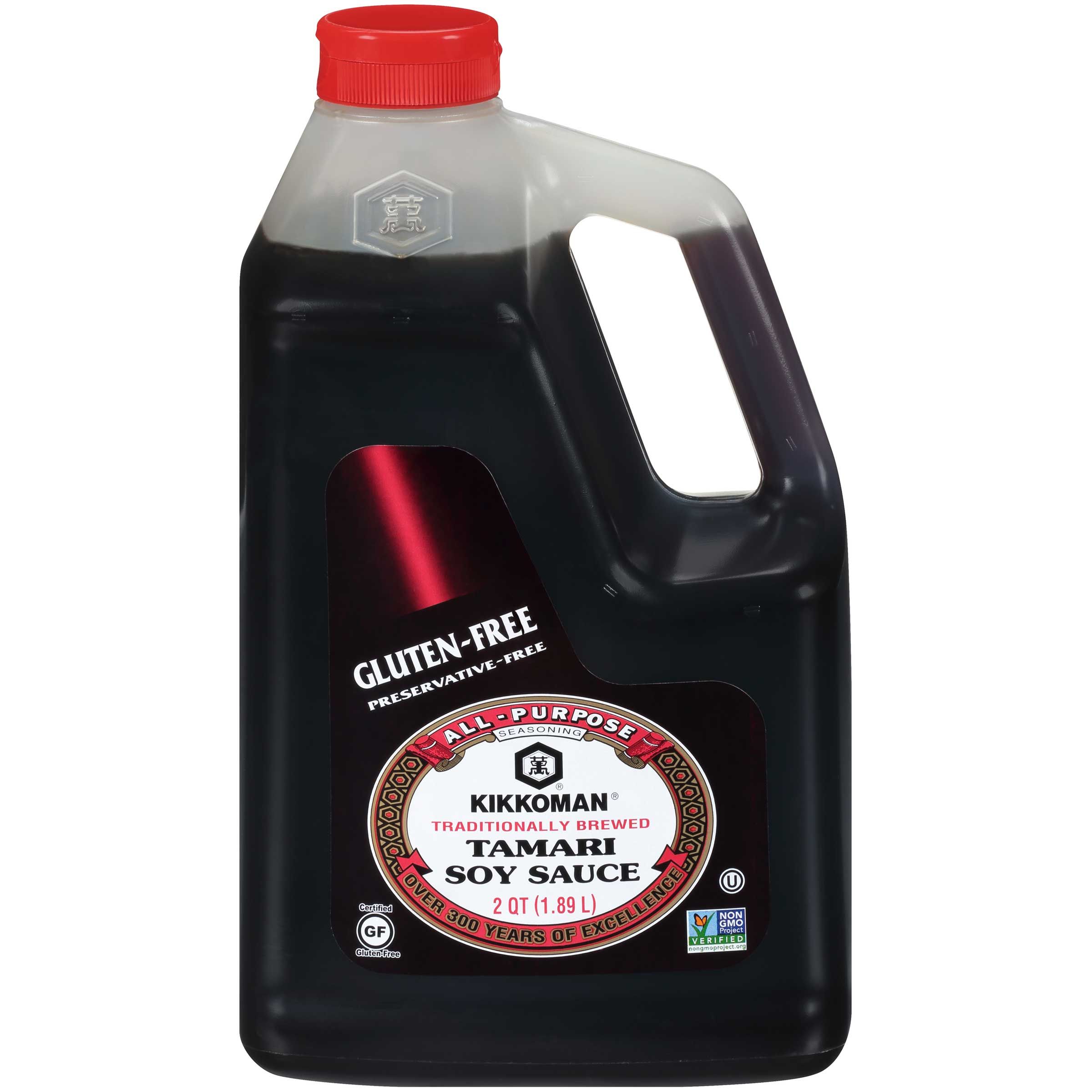 Kikkoman Preservative Free Gluten Free Tamari Soy Sauce, 0.5 Gallon -- 6 Per Case