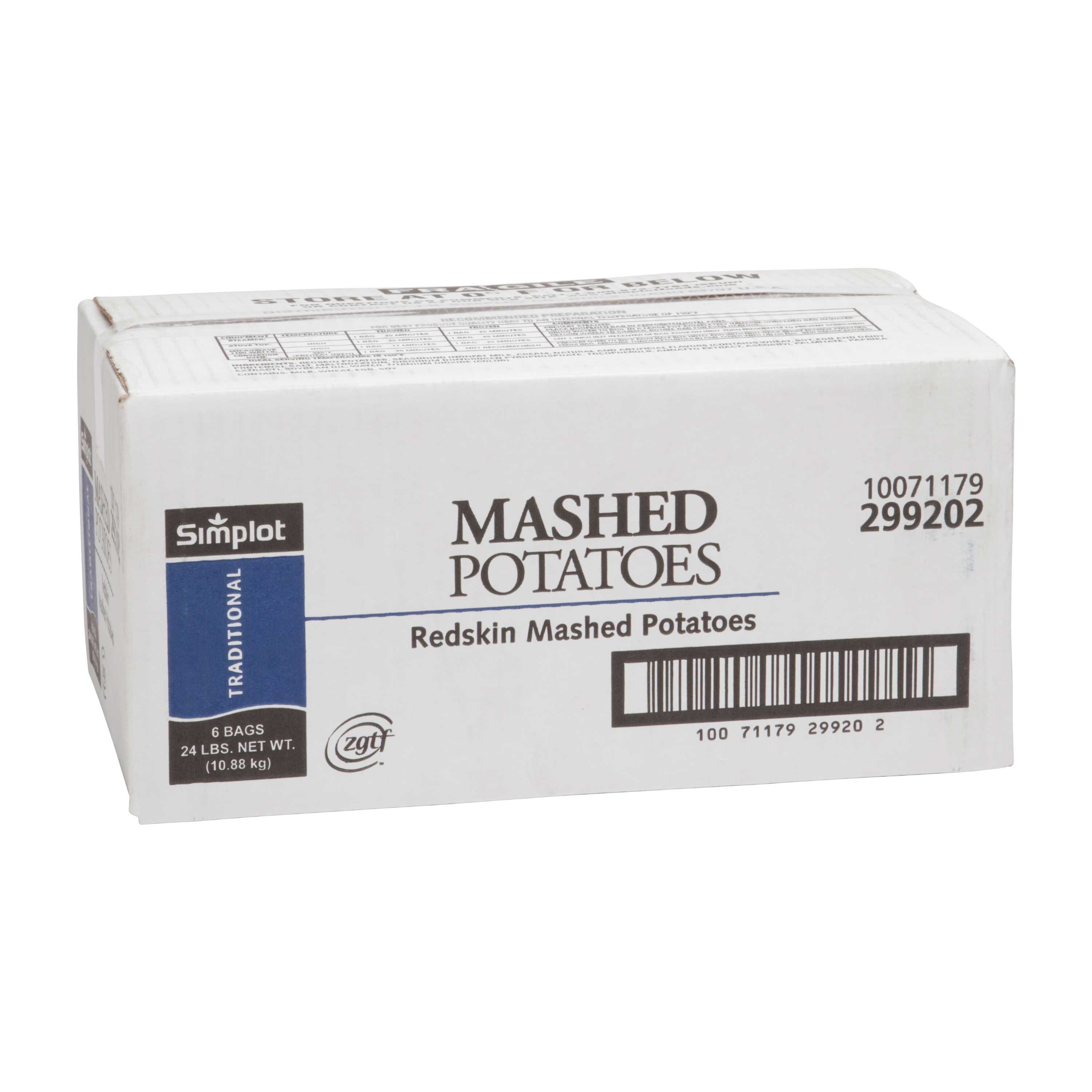 Simplot Traditional Redskin Mashed Potato, 4 Pound -- 6 Per Case