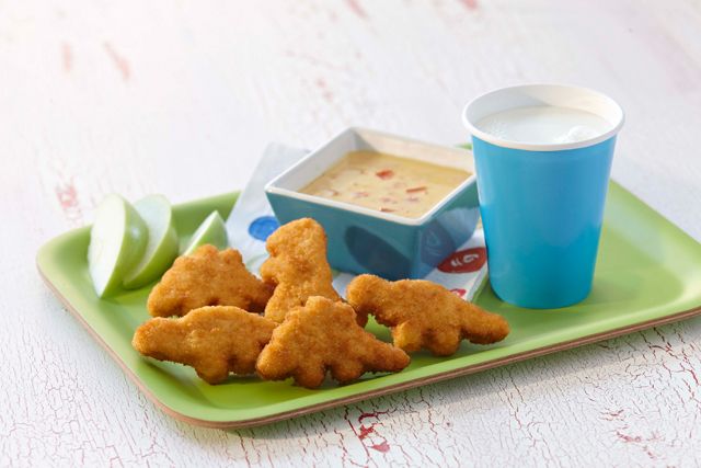 Perdue Farms Fully Cooked Breaded Dino Shaped Chicken Breast Nuggets, 5 Pound -- 2 Per Case