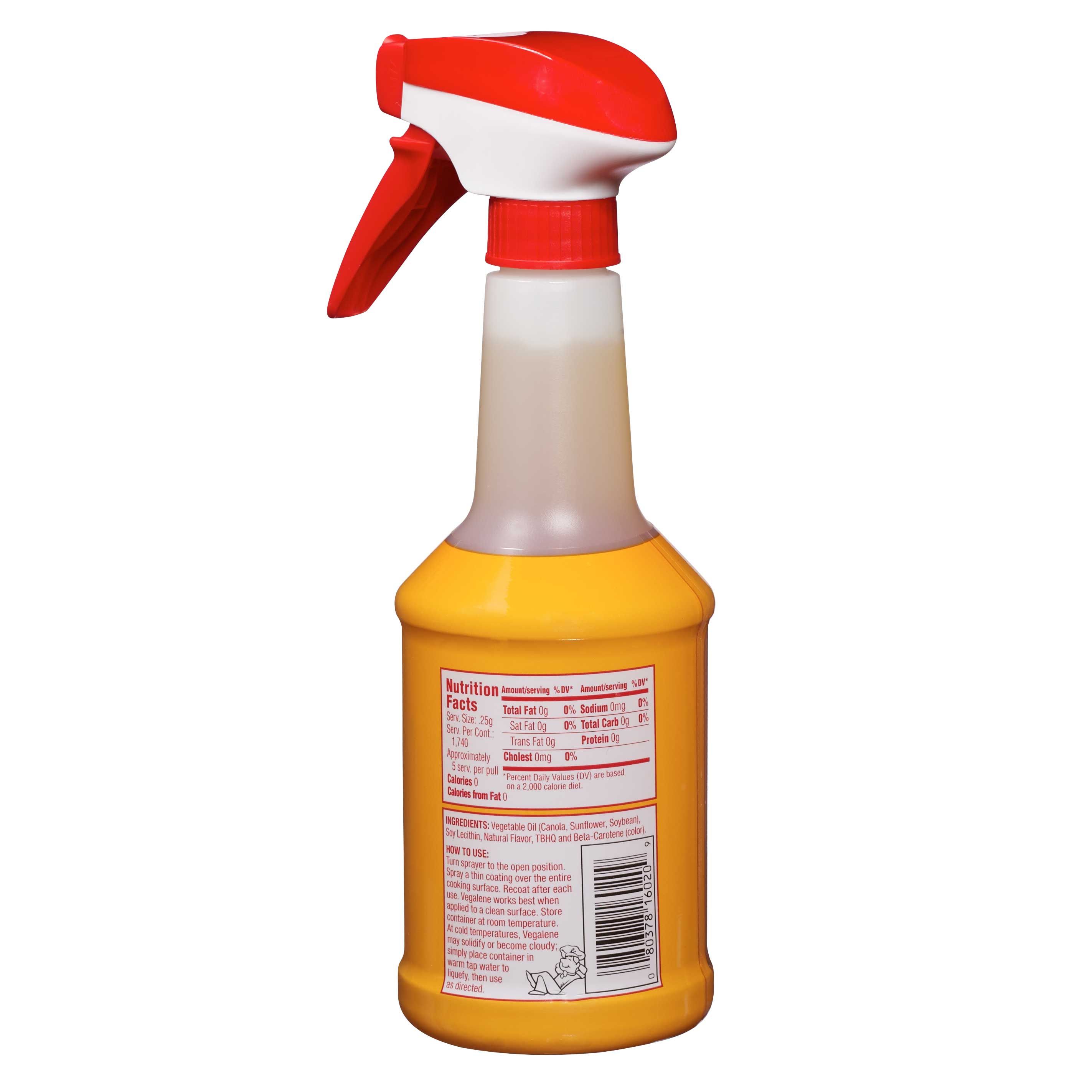 Vegalene Liquid Pan Coatings, 16 Ounce -- 6 Per Case