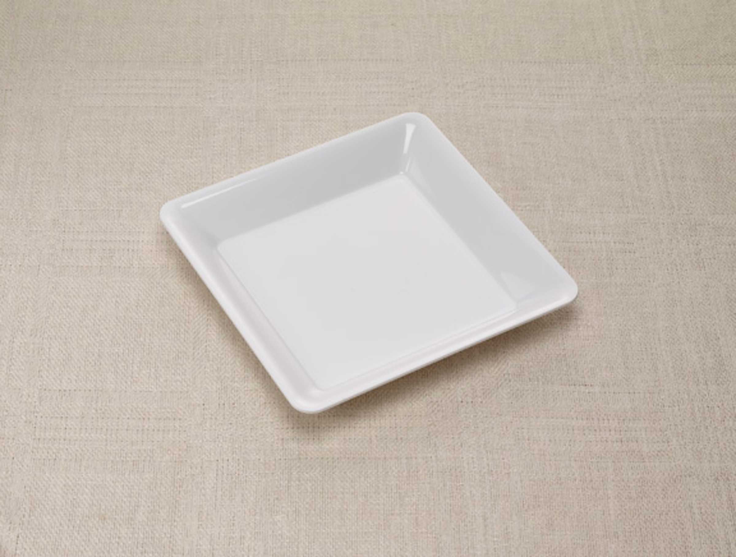 Yoshi Conserve White Square Tray, 12 X 12 X 2.5 Inch -- 25 Per Case