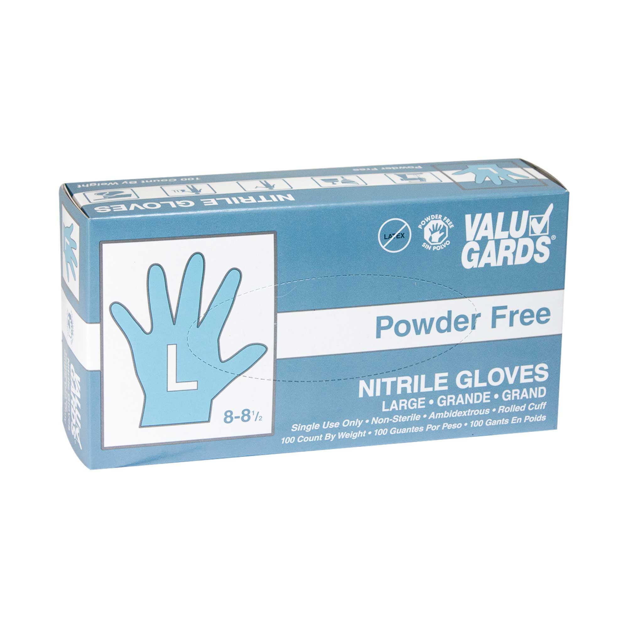 Valugards Nitrile White Large Disposable Glove -- 1000 Per Case