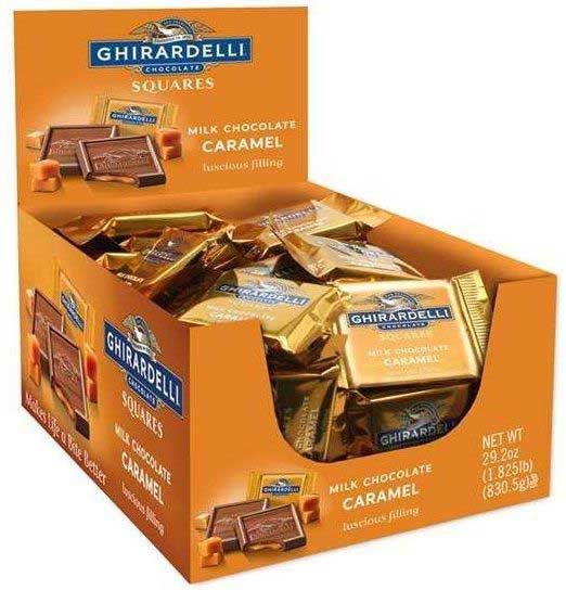 Ghirardelli Caramel Milk Chocolate Squares, 0.53 Ounce Caddy -- 660 Per Case