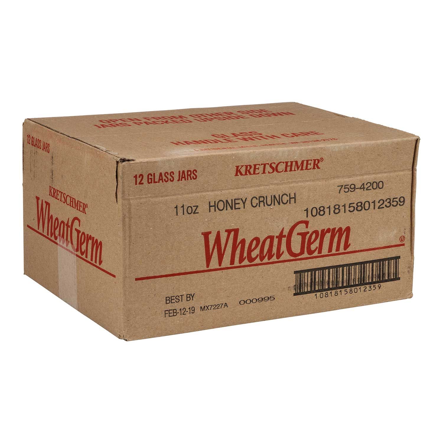 Kretschmer Honey Crunch Wheat Germ, 11 Ounce -- 12 Per Case