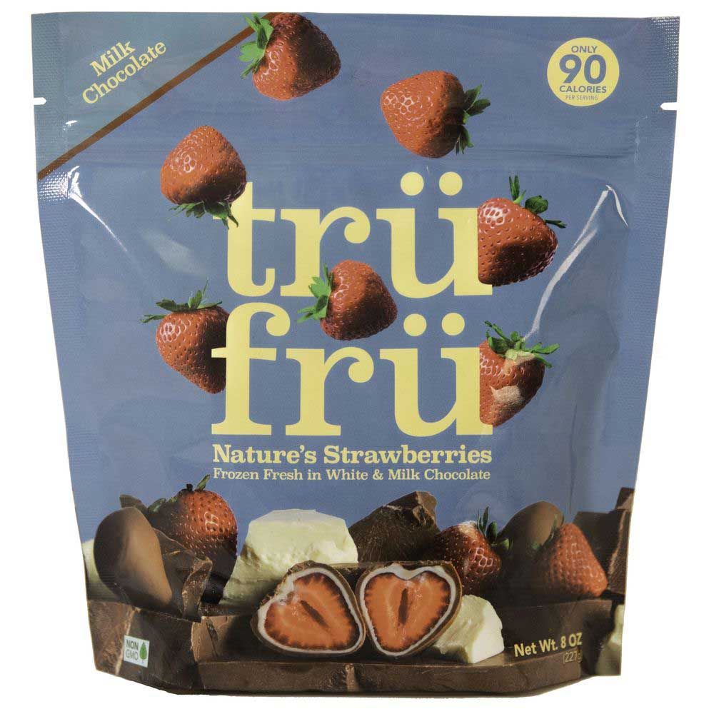 Tru Fru Hyper Chilled Whole Strawberries In White And Milk Chocolate, 8 Ounce -- 6 Per Case