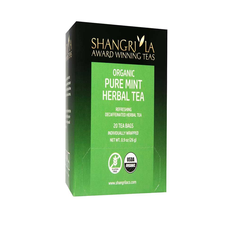 Shangri La Organic Pure Mint, 20 Count -- 6 Per Case