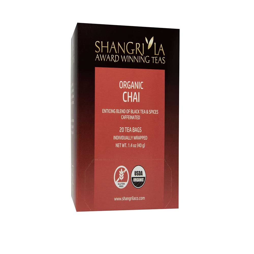 Shangri La Organic Chai, 20 Count -- 6 Per Case