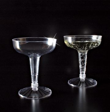 Yoshi Ware Emi Resposable Clear Old Fashioned Champagne Flute Glass, 4 Ounce - 20 Per Pack -- 25 Packs Per Case.